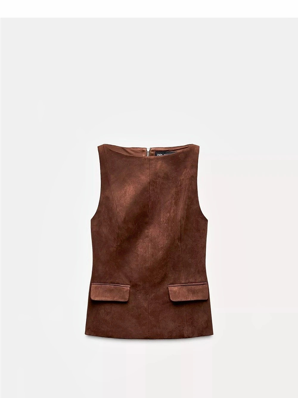 Zara Faux Suede Flap Top